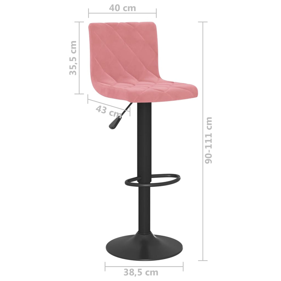Barkrukken Fluweel Roze