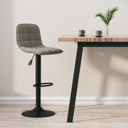 Barkruk fluweel lichtgrijs verstelbaar 42,5x45x(84-105) cm