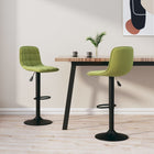 Bar stools 2 pcs velvet light green
