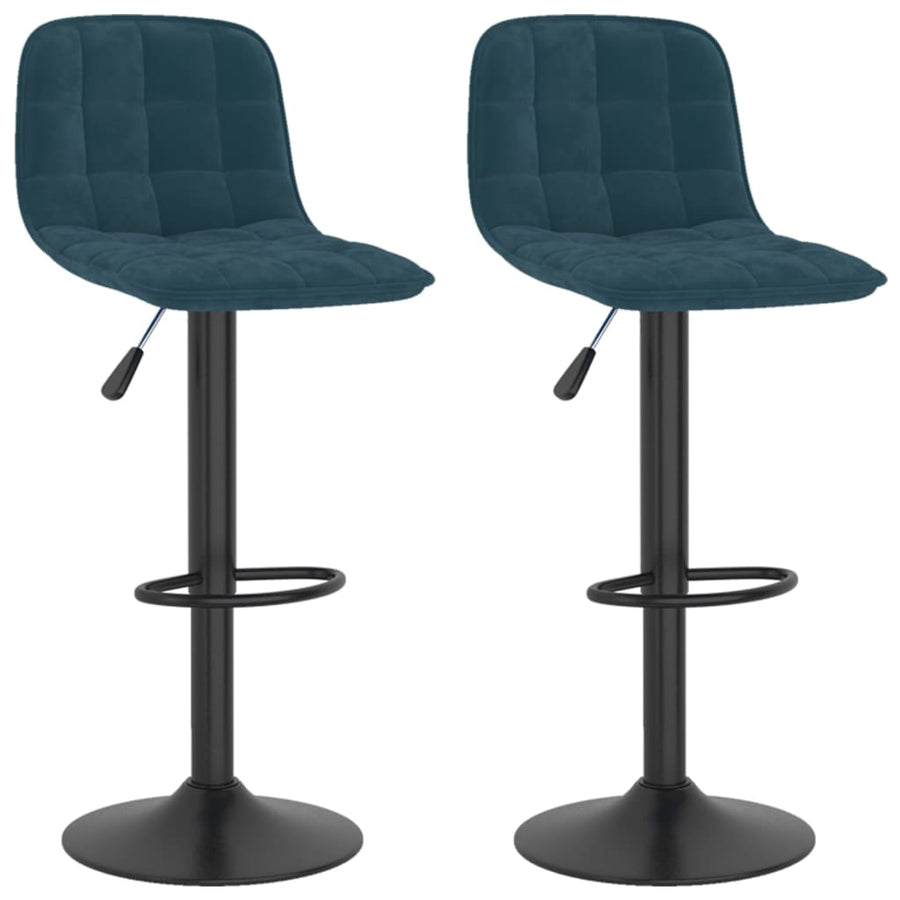 Barkrukken 2 St Fluweel Blauw