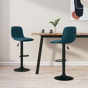 Barkrukken 2 st fluweel blauw 84-105 cm