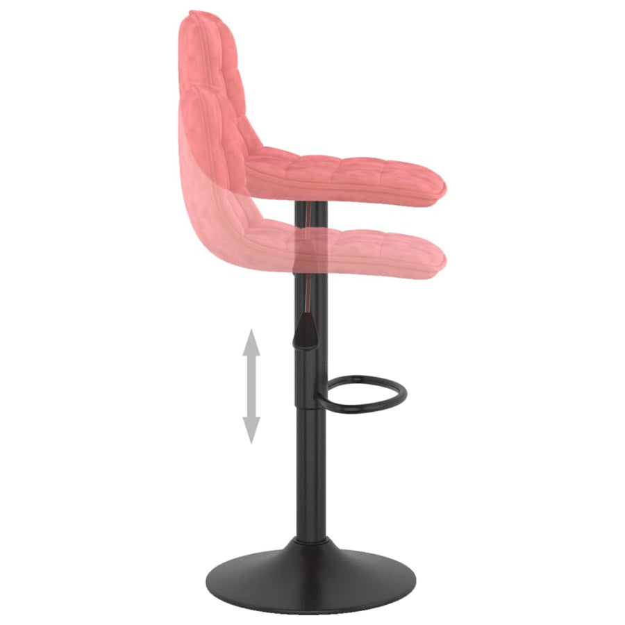 Barkrukken 2 St Fluweel Roze