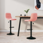 Barkrukken 2 st fluweel roze 84-105 cm