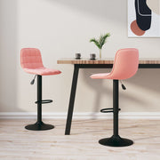 Barkrukken 2 st fluweel roze 84-105 cm