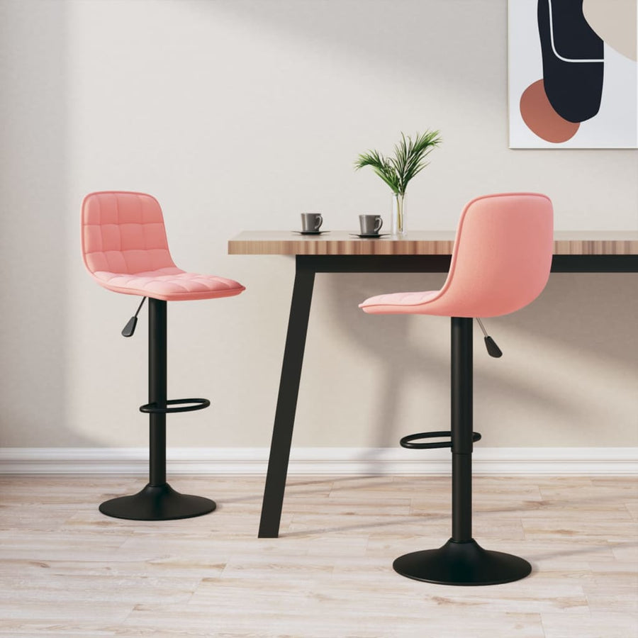 Barkrukken 2 St Fluweel Roze