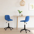 Eetkamerstoelen draaibaar 2 st fluweel blauw 2 Blauw