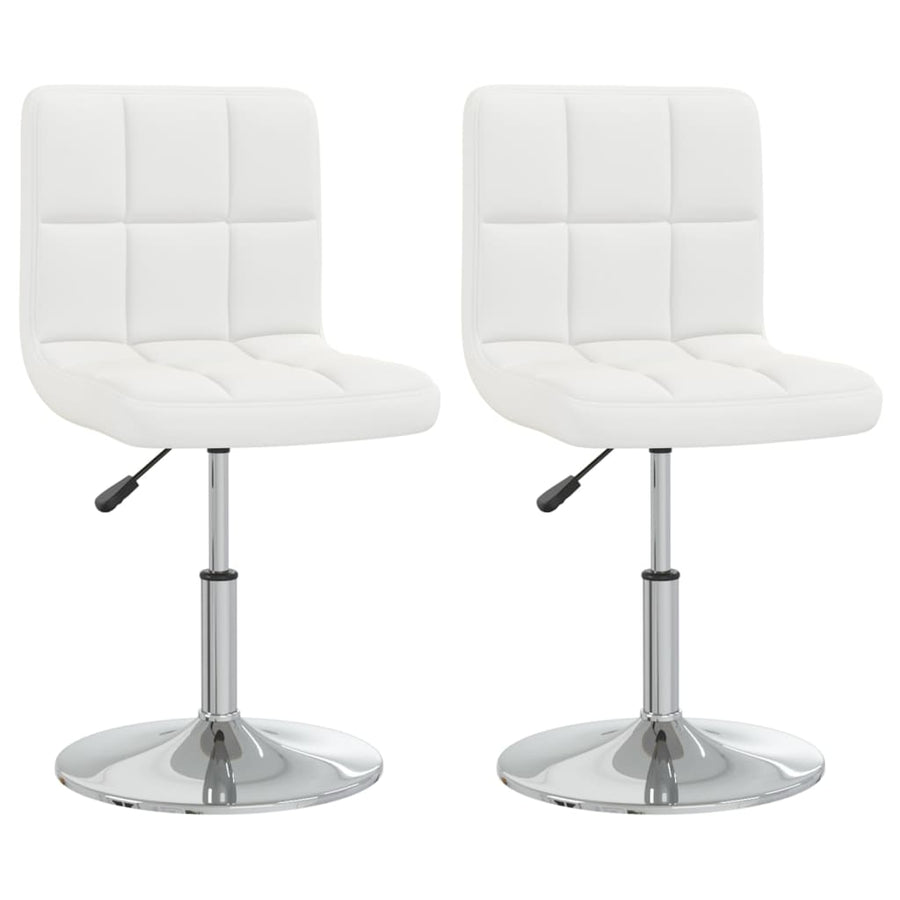 Eetkamerstoelen 2 St Kunstleer Wit