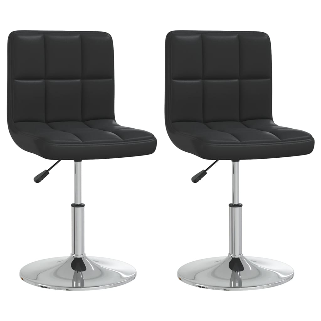 Eetkamerstoelen 2 St Kunstleer Zwart