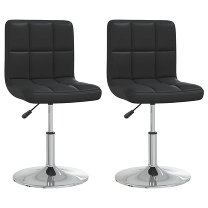 Eetkamerstoelen 2 St Kunstleer Zwart
