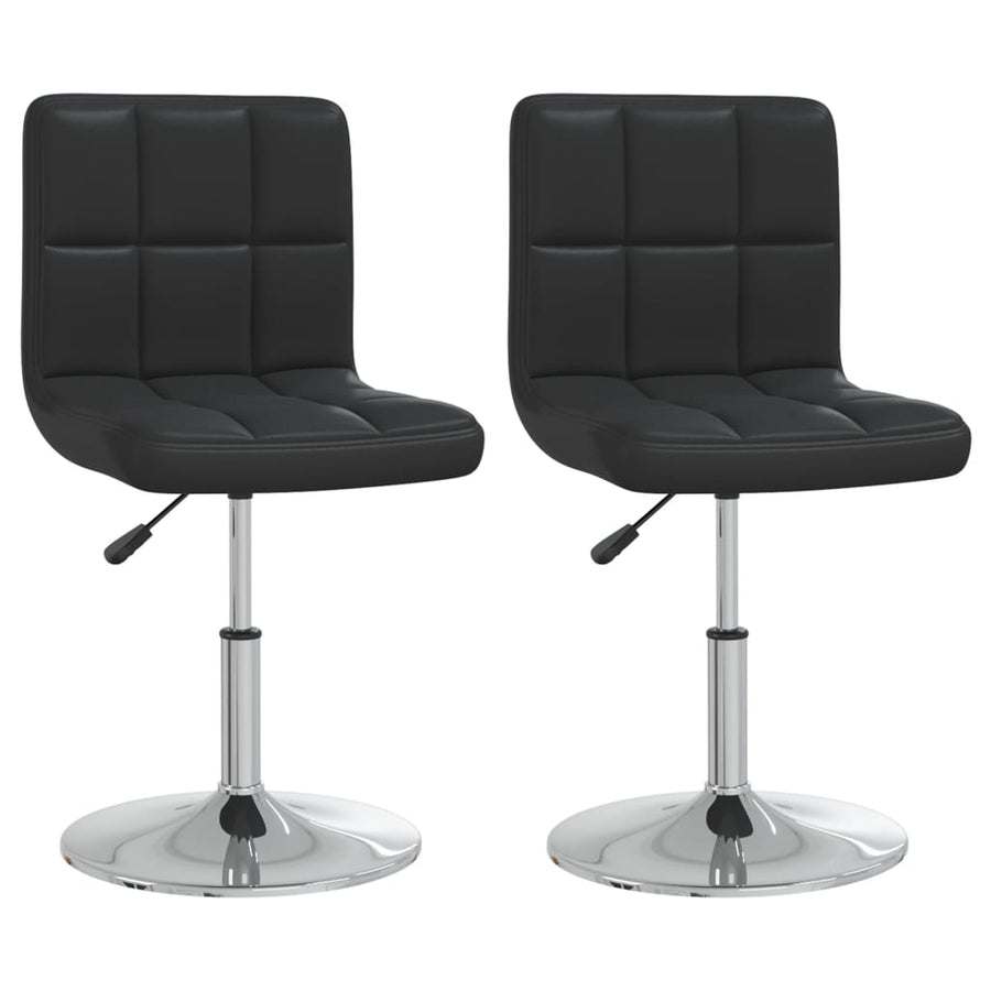 Eetkamerstoelen 2 St Kunstleer Zwart