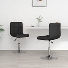 Dining chairs 2 pcs faux leather black