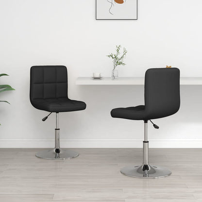 Eetkamerstoelen 2 St Kunstleer Zwart