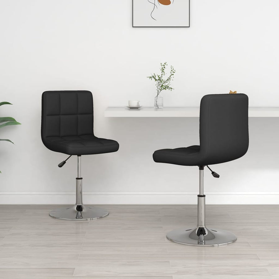 Eetkamerstoelen 2 St Kunstleer Zwart