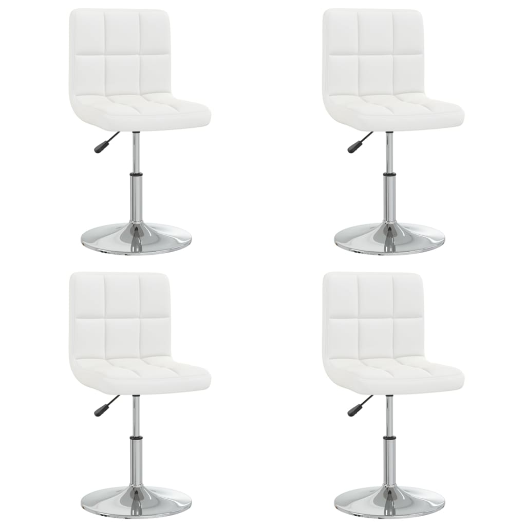 Eetkamerstoelen 4 St Kunstleer Wit