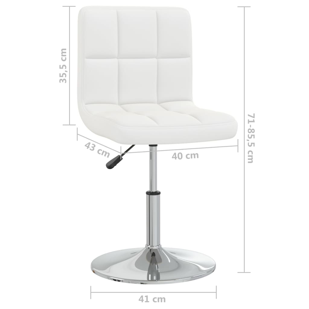 Eetkamerstoelen 4 St Kunstleer Wit