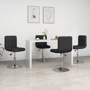 Eetkamerstoelen 4 stuks kunstleer zwart