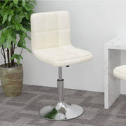 Barkruk draaibaar stof crèmekleurig 40x43x71-85.5 cm