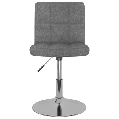 Eetkamerstoelen draaibaar 2 st stof lichtgrijs