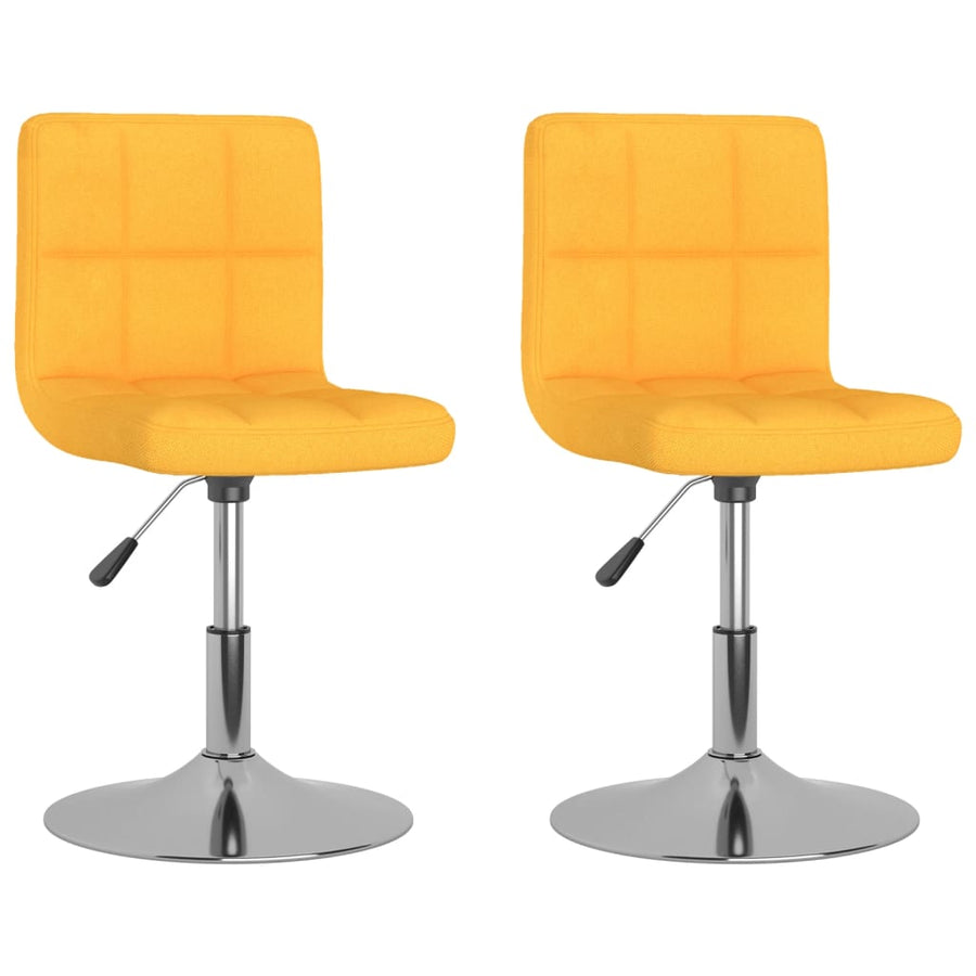 Eetkamerstoelen Draaibaar 2 St Stof Geel