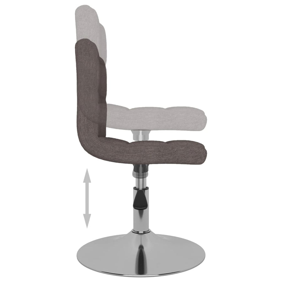 Eetkamerstoelen Draaibaar 2 St Stof Taupe