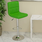 Barkruk kunstleer groen 40x47x90-111 cm