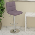 Barkruk stof taupe in hoogte verstelbaar 90-111 cm