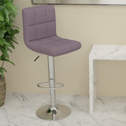 Barkruk stof taupe in hoogte verstelbaar 90-111 cm