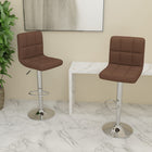 Bar stools 2 pc fabric brown