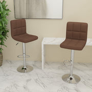 Bar stools 2 pc fabric brown