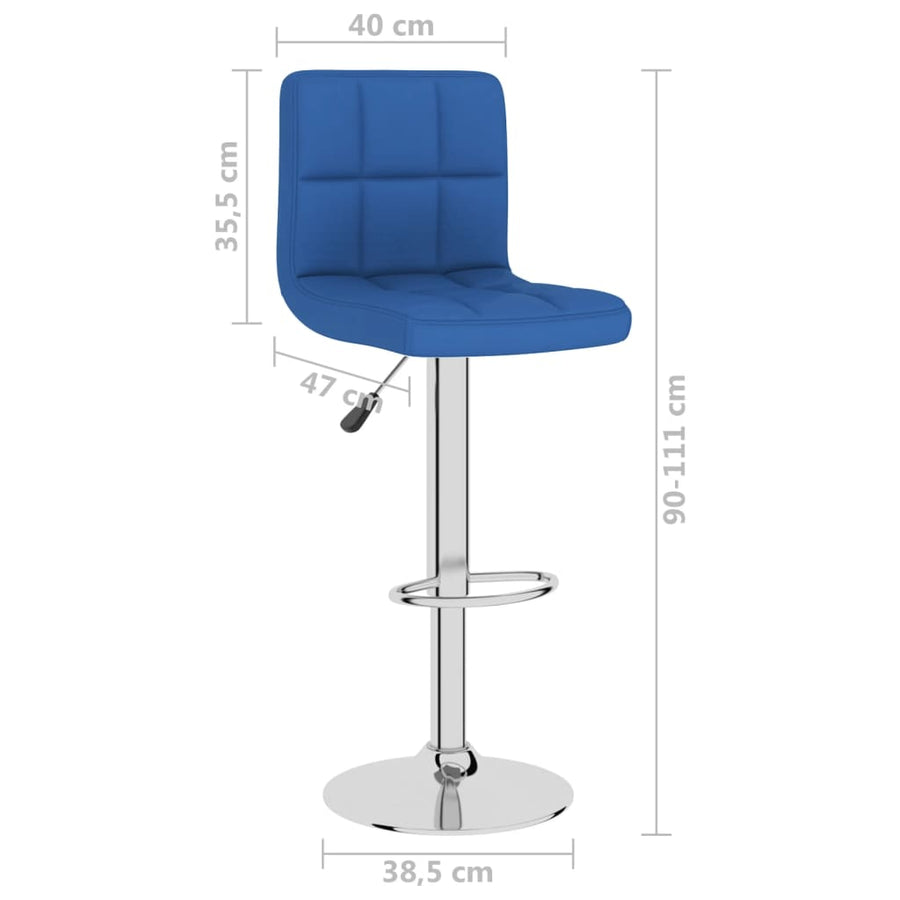 Barkrukken Stof Blauw