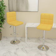 Bar stools 2 pcs fabric mustard yellow