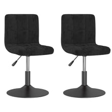 Eetkamerstoelen Draaibaar 2 St Fluweel Zwart