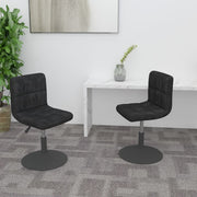 Eetkamerstoelen draaibaar 2 st fluweel zwart 40x43x71-85.5 cm