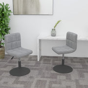 Eetkamerstoelen draaibaar 2 st fluweel lichtgrijs 40x43x(71-85.5) cm