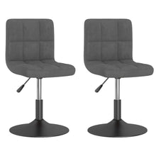 Eetkamerstoelen Draaibaar 2 St Fluweel Donkergrijs