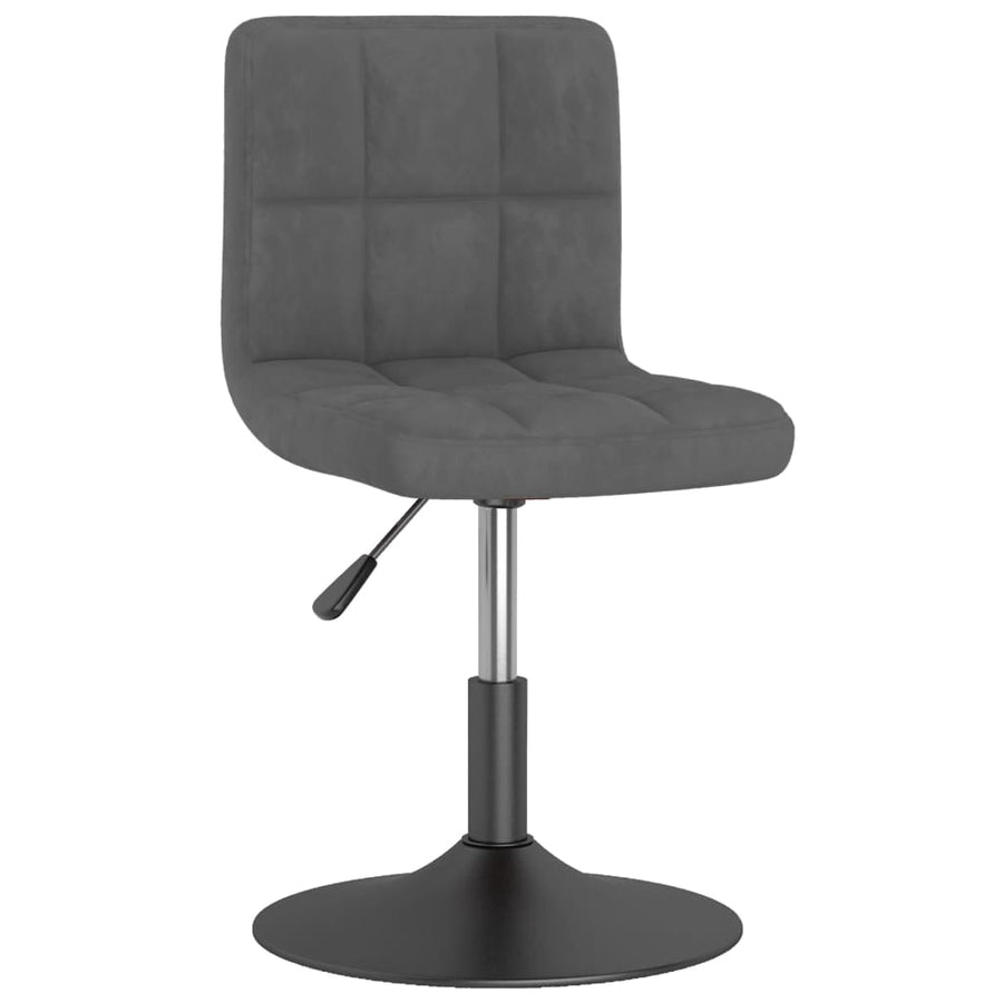 Eetkamerstoelen Draaibaar 2 St Fluweel Donkergrijs
