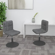 Eetkamerstoelen draaibaar 2 st fluweel donkergrijs 40x43x71-85.5 cm