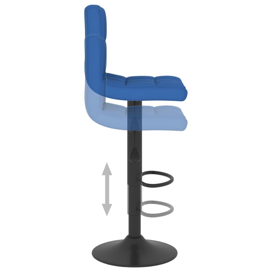 Barkrukken 2 st stof blauw