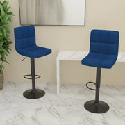 Barkruk stof blauw 2 stuks