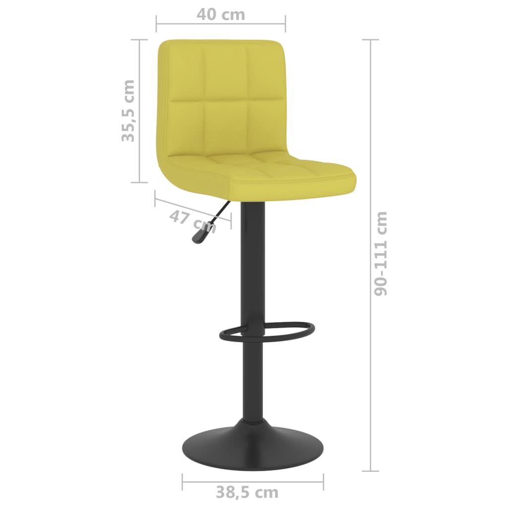 Barkrukken 2 st stof groen