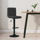 Bar stool velvet black