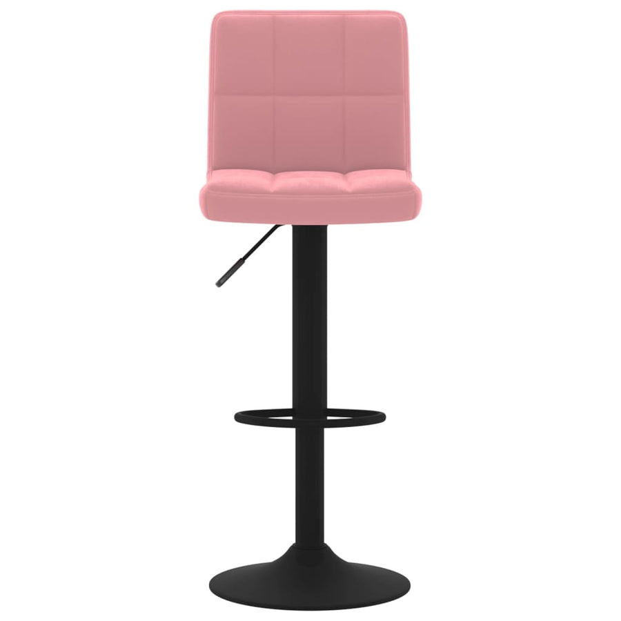 Barkruk fluweel roze