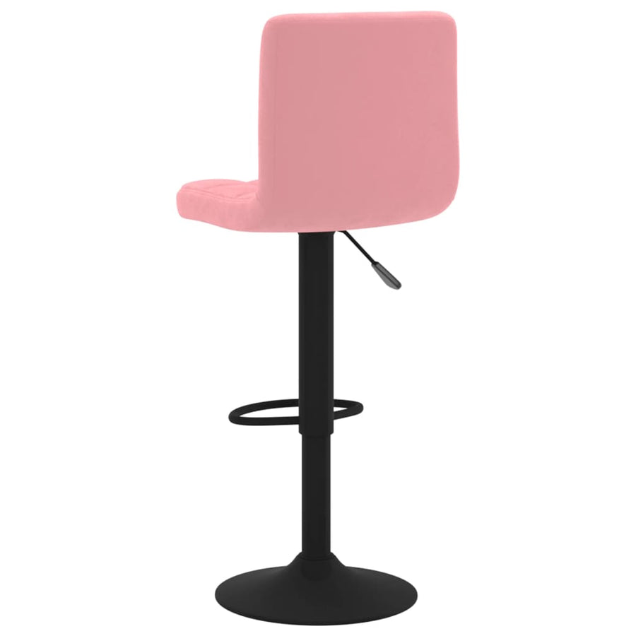 Barkruk fluweel roze