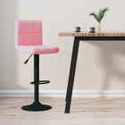 Barkruk fluweel roze 40x47x90-111 cm