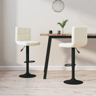 Bar stools 2 pcs velvet cream