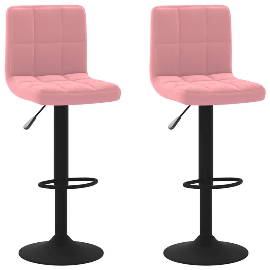 Barkrukken 2 St Fluweel Roze