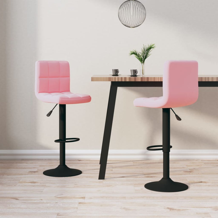 Barkrukken 2 St Fluweel Roze