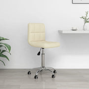 Kantoorstoel draaibaar stof crèmekleurig 40x47x74.5-86 cm