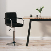 Barkruk stof zwart 48x47x71-85.5 cm