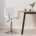Bar stool artificial leather white